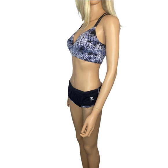 TYR Sporty Athletic Bikini Set Bralette Top M Bottom L Black - Picture 4 of 16